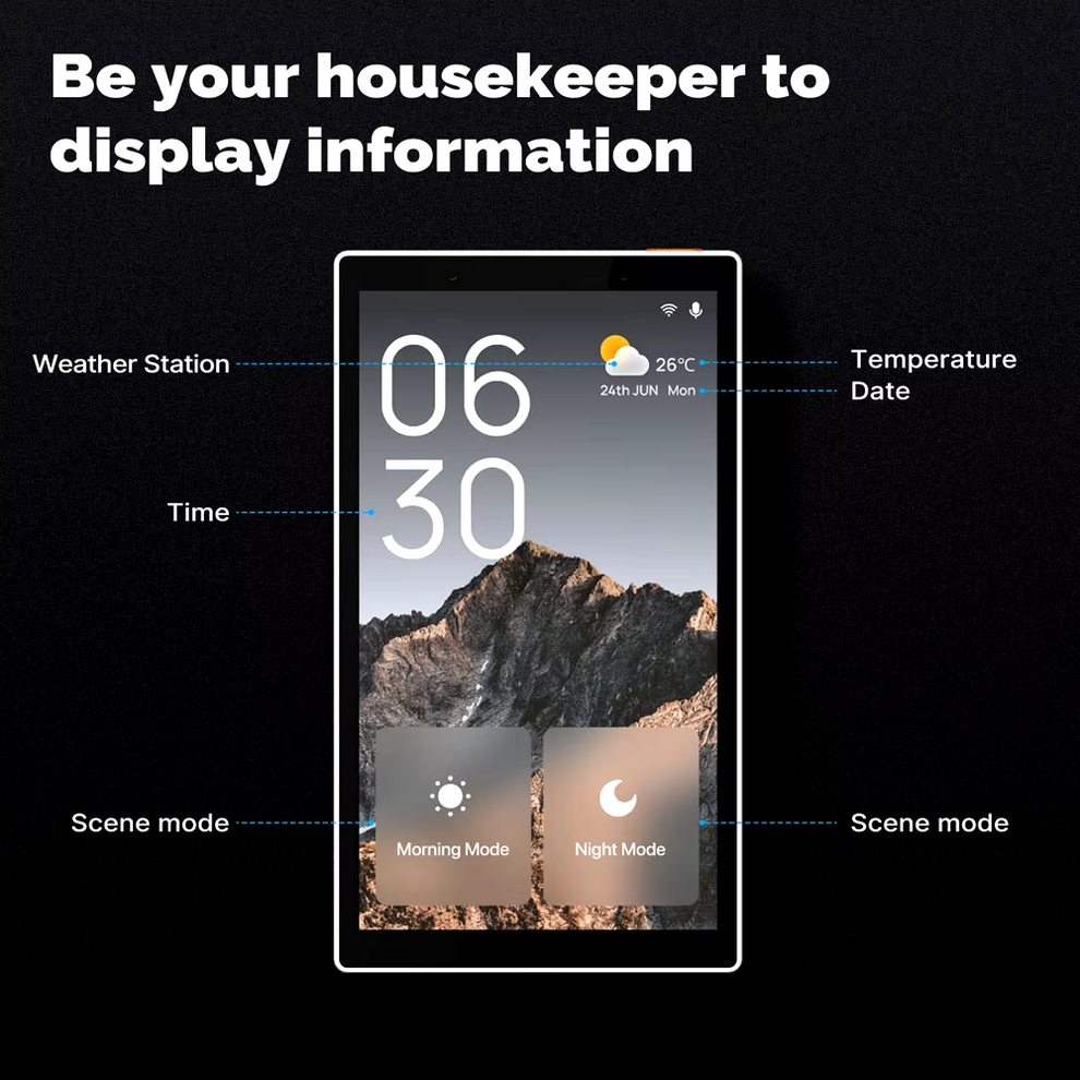 Smart WIFI 5 inch In-Wall Touch Screen Control Panel