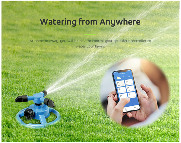 Smart WI-FI 4 Zone Irrigation Controller Switch w/ 24V Power Supply