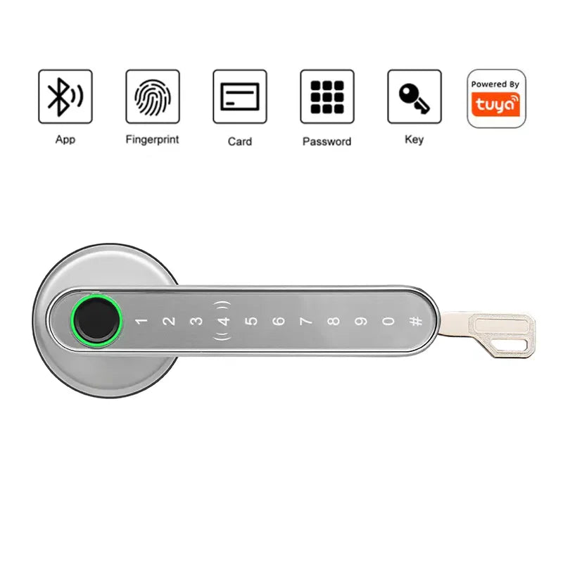Bluetooth Digital Fingerprint IC Card Smart Door Handle Lock