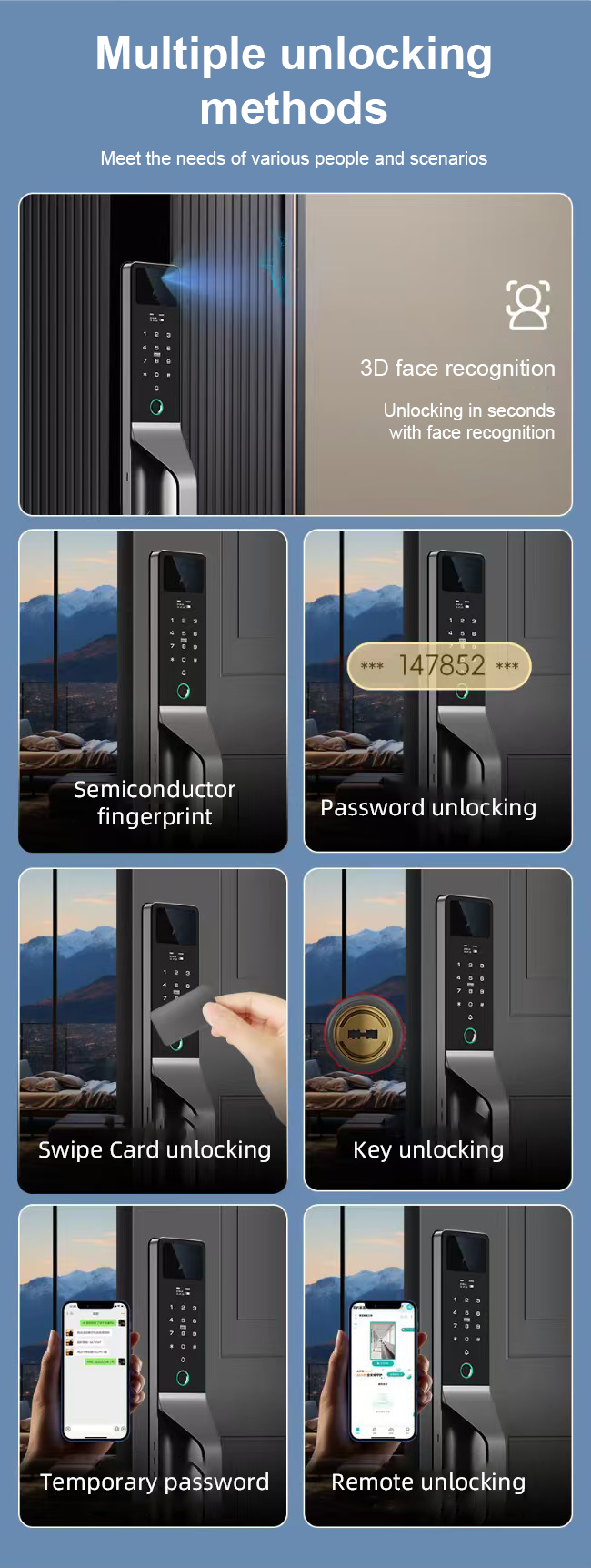 Smart WI-FI Door Handle (Face) Lock C4