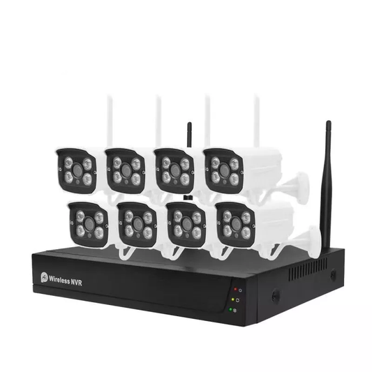 Smart Wi-Fi NVR CCTV Camera Kit With 8 Outdoor Waterproof 3MP Cameras and Audio