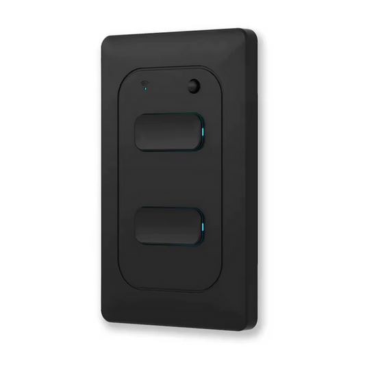 Smart WI-FI 2CH LED Light Button Switch | Live & Neutral / Live & No Neutral Wire | Black