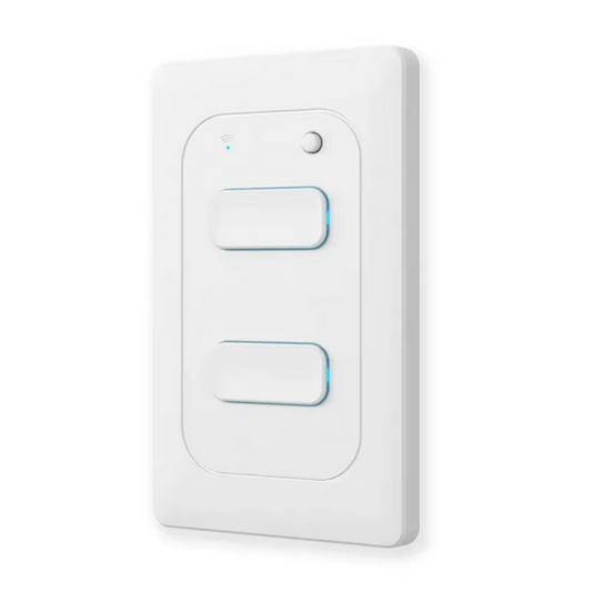 Smart  WI-FI 2CH LED Light Button Switch | Live & Neutral / Live & No Neutral Wire | White