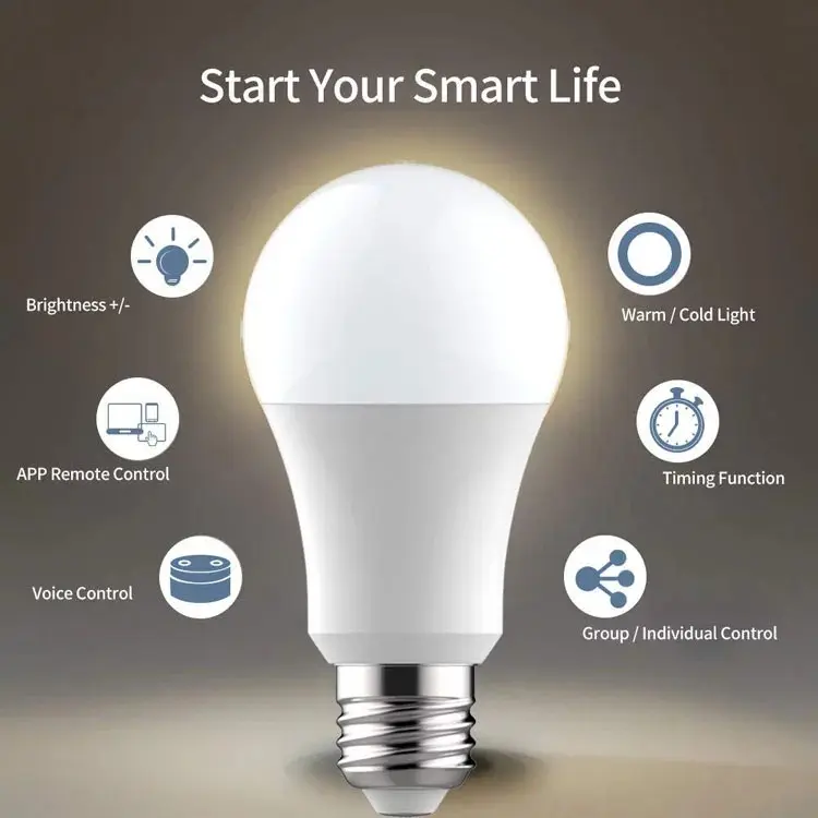 Smart WIFI 9W B22 RGB CCT LED Light Bulb | 3000K to 6000K | RGB