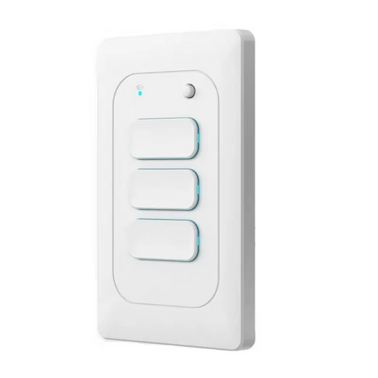 Smart WI-FI 3CH LED Light Button Switch | Live & Neutral / Live & No Neutral Wire | White