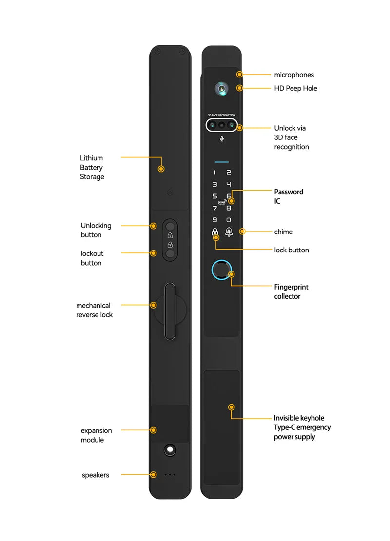 Smart WIFI Slim Lock - F8
