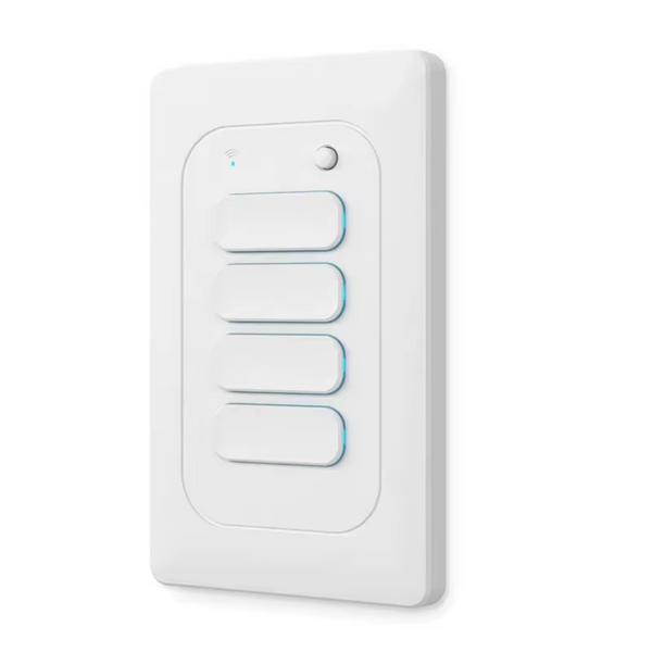 Smart WI-FI 4CH LED Light Button Switch | Live & Neutral / Live & No Neutral Wire | White