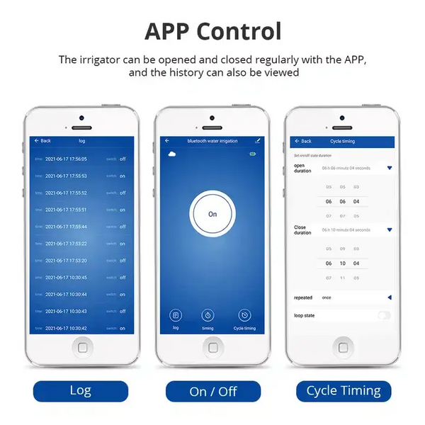 Smart Bluetooth Irrigation Valve Sprinkler Timer Controller Switch | Battery Operated