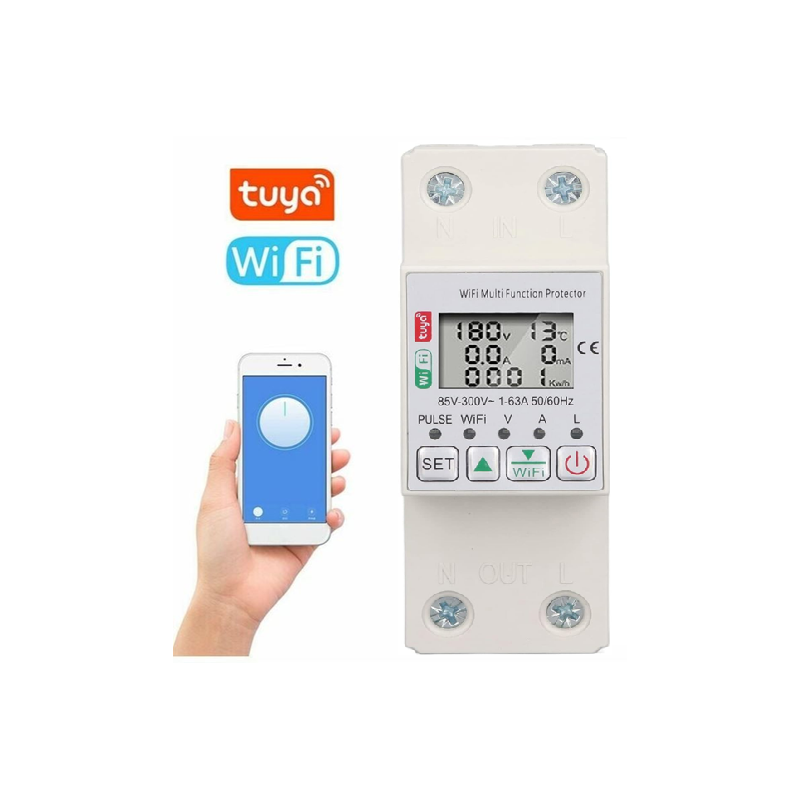 Smart Wi-Fi Circuit Breaker Type Timer - 63A with Power KWh Monitoring