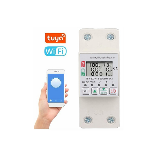 Smart Wi-Fi Circuit Breaker Type Timer - 63A with Power KWh Monitoring