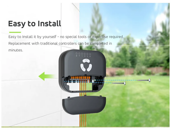 Smart WI-FI 4 Zone Irrigation Controller Switch w/ 24V Power Supply