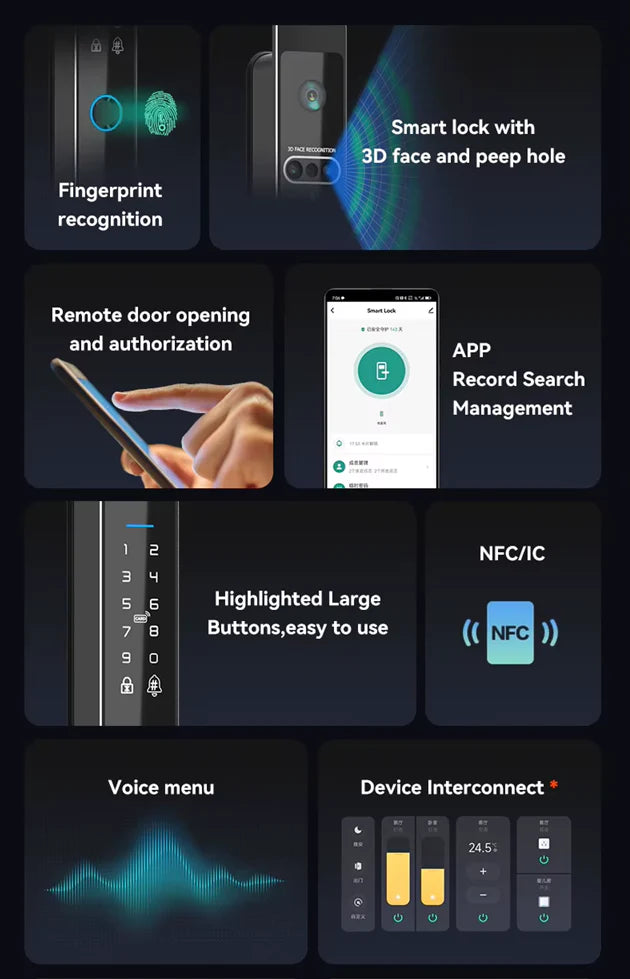 Smart WIFI Slim Lock - F8