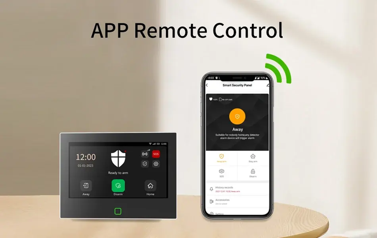 Smart WIFI 4G SIM Card 7 inch Touch Screen Alarm System | H700 | 5V/ 12V w/ Backup Battery