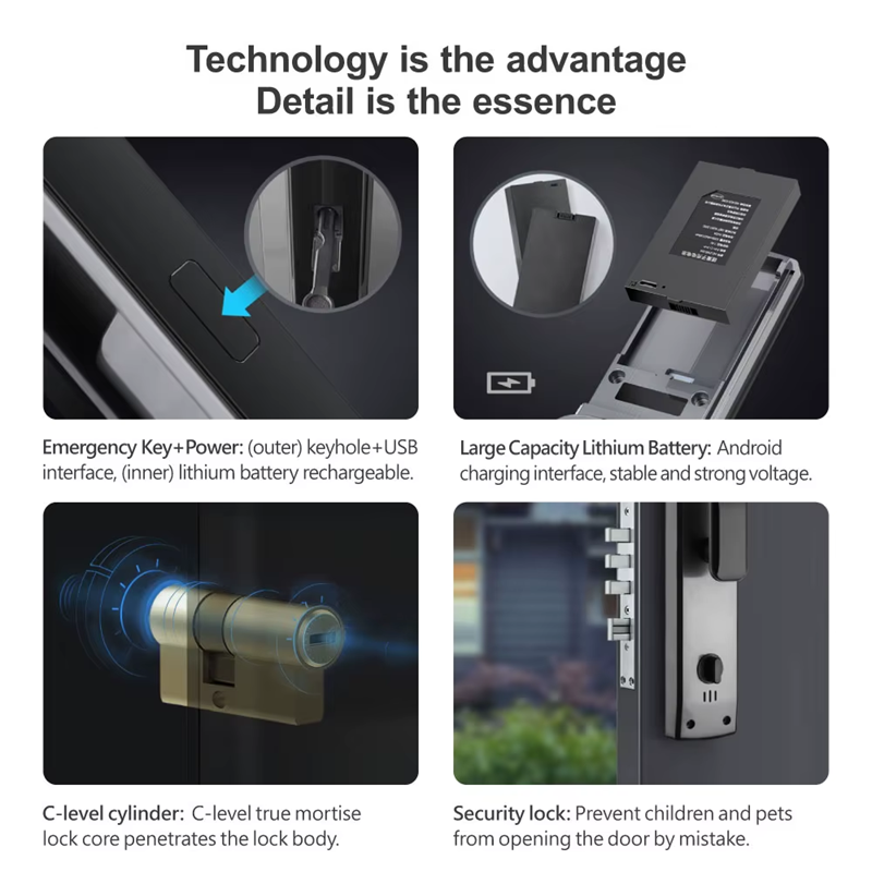 Smart WI-FI Door Handle (Face) D14 Lock