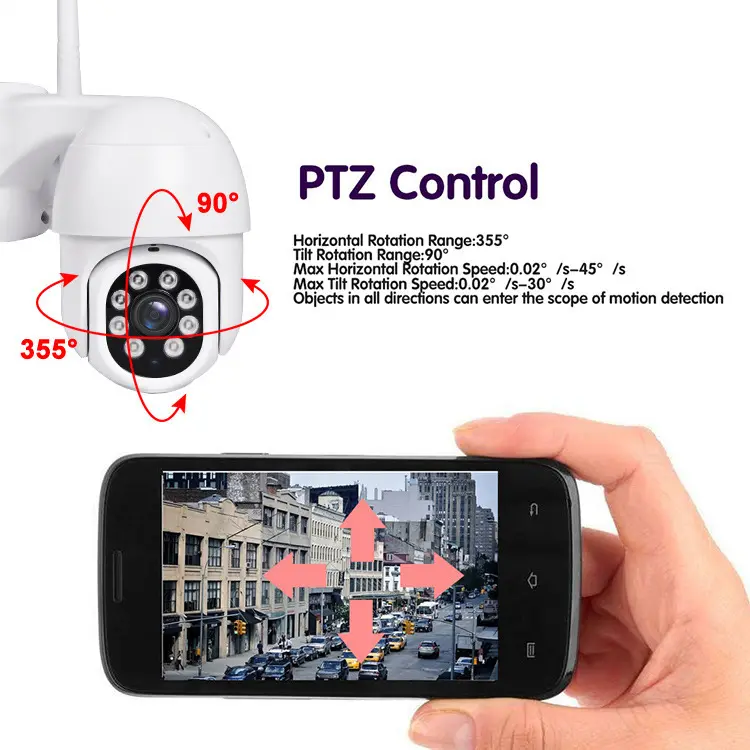 Smart Wi-Fi NVR CCTV Camera Kit + 8 Waterproof 3MP PTZ Cameras & 2-way Audio
