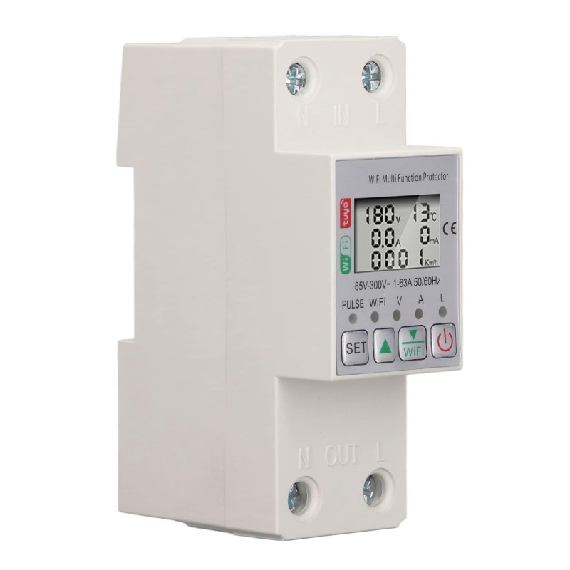 Smart Wi-Fi Circuit Breaker Type Timer - 63A with Power KWh Monitoring
