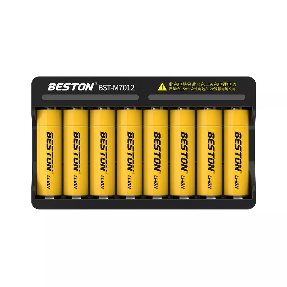 BESTON M7012 Rechargeable Lithium Battery Charger for BESTON AA AAA 1.5V Batteries | 8 Slot