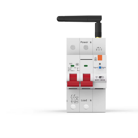 Smart Wi-Fi 2P 230V 63A 13800W 13.8KW MCB Switch Circuit Breaker w/ Power Monitor
