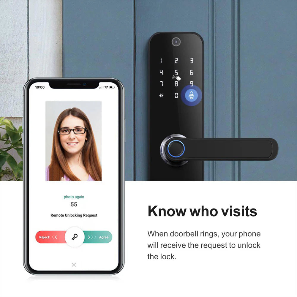 Smart Wi-Fi Door Lock - S28 Pro (Black)