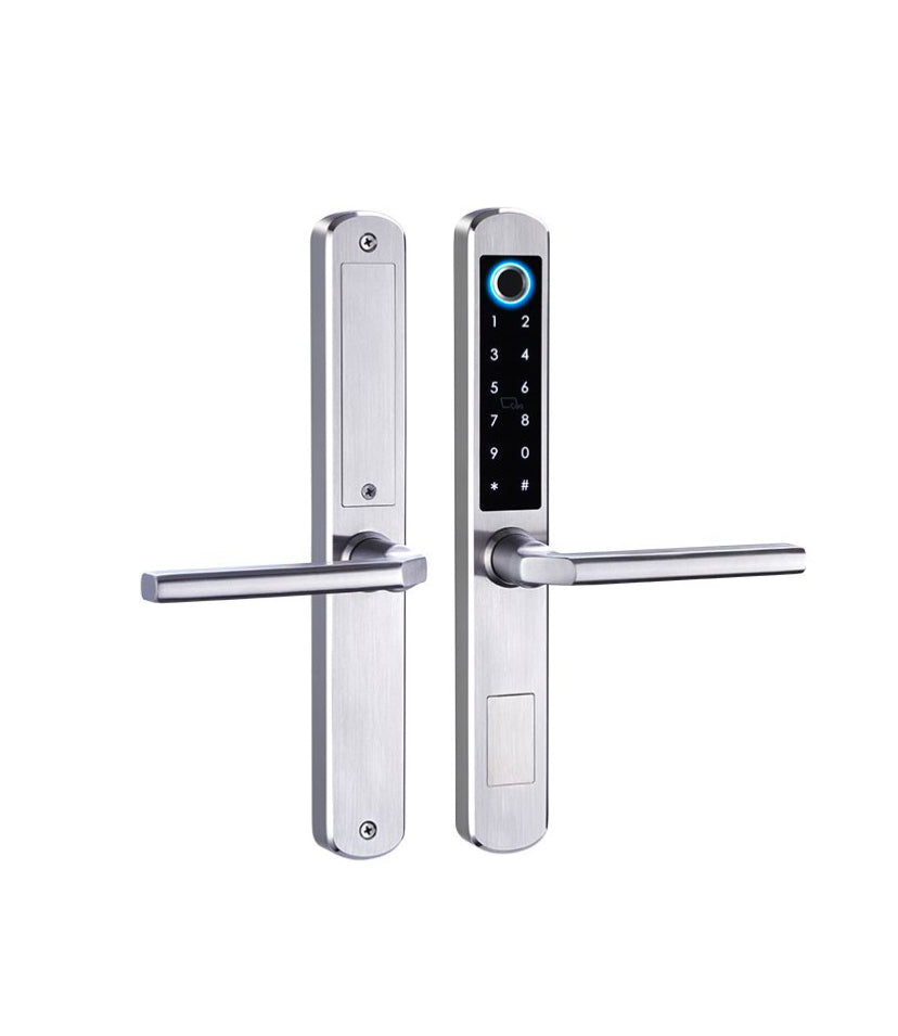 Smart Aluminium Sliding Door Lock - Silver