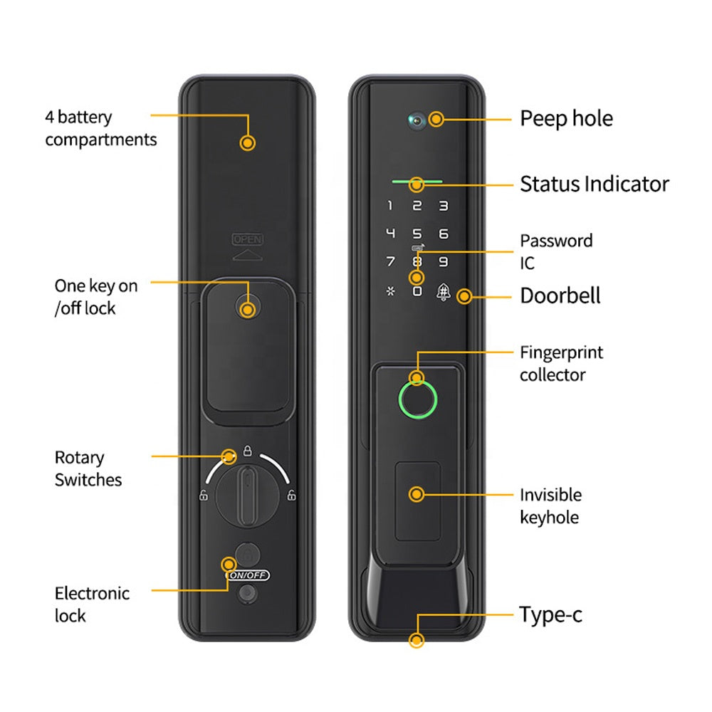 Smart Wi-Fi Lock With Cat Eye - R16