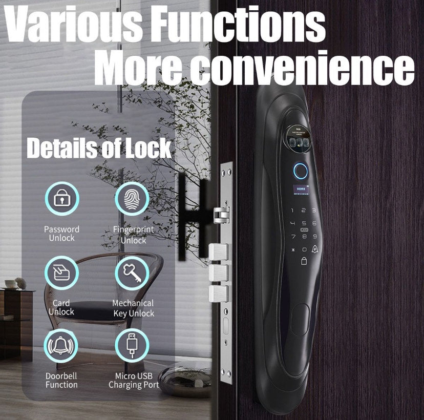 Smart MP Wi-Fi Door lock, with Front Camera