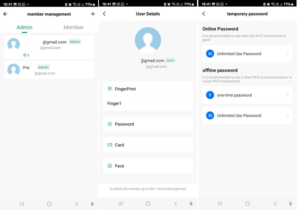 Smart WI-FI Door Handle (Face) MP 7 Lock