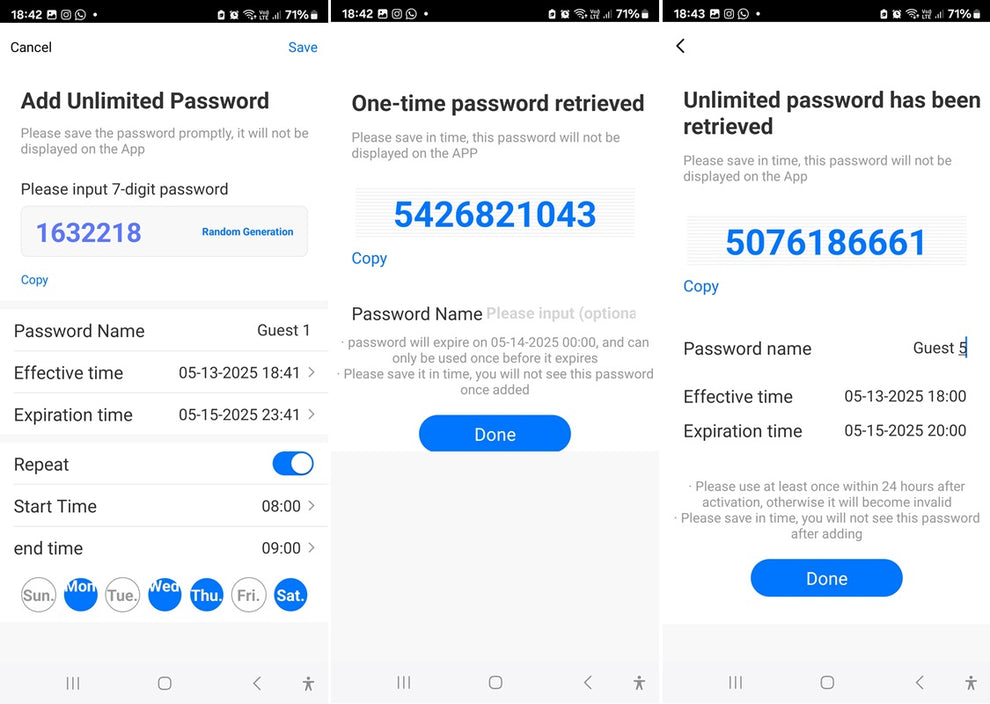 Smart WI-FI Door Handle (Face) MP 7 Lock