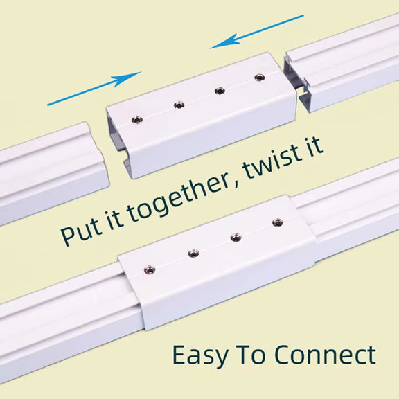 Smart curtain automation track components