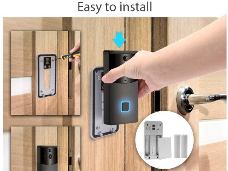 Smart WiFi Video Doorbell mobile app viewing