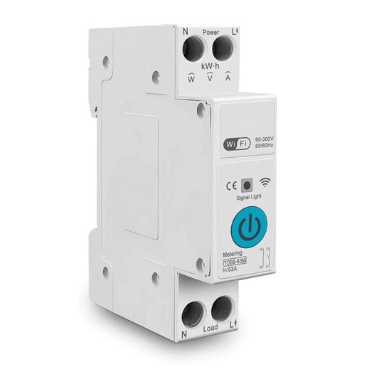 Smart Circuit Breaker Wi-Fi - 63A with Power KWh Monitoring Geyser Timer