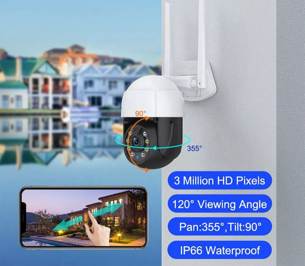 WIFI Control Waterproof Outdoor 3MP HD PTZ CCTV Camera