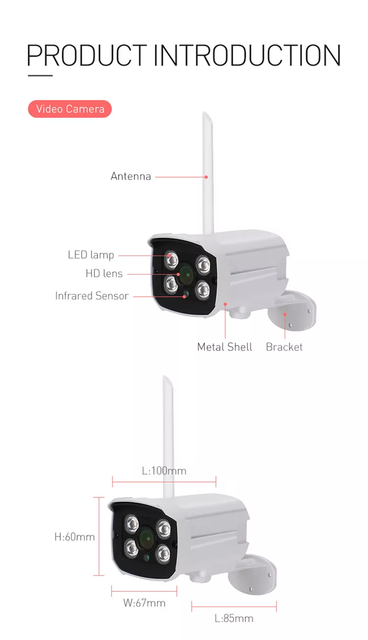 Smart Wi-Fi NVR CCTV Camera Kit With 8 Outdoor Waterproof 3MP Cameras and Audio