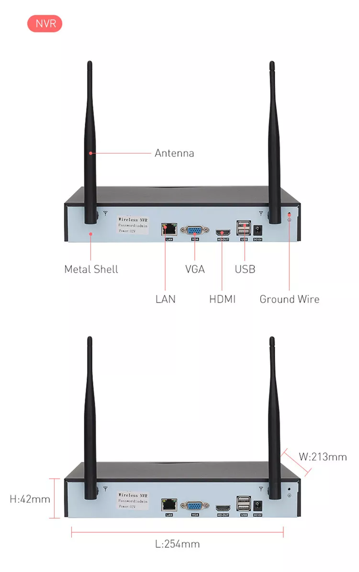 Smart Wi-Fi NVR CCTV Camera Kit With 8 Outdoor Waterproof 3MP Cameras and Audio