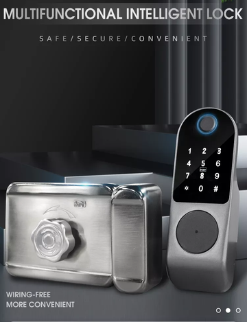 Digital Fingerprint Door Handle Lock With Remote