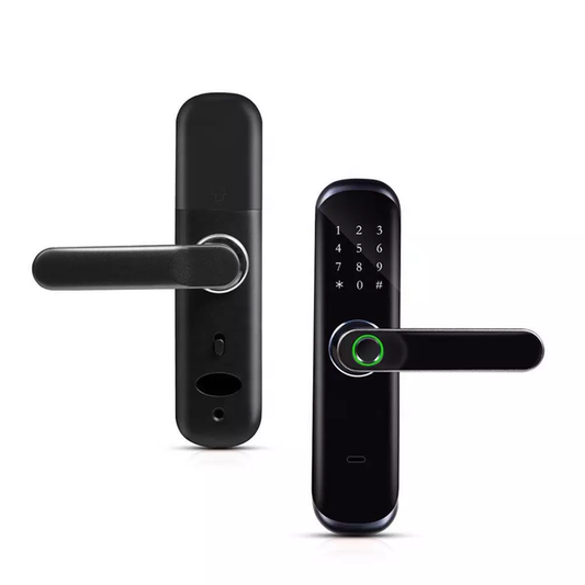 Digital Fingerprint Door Handle Lock (Black