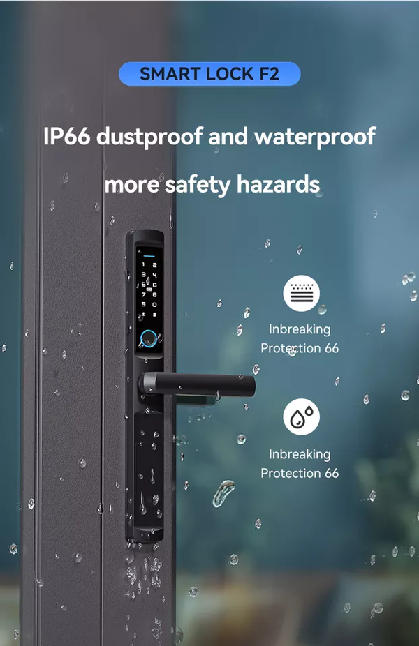 WIFI Control Smart Life Waterproof Digital Fingerprint Door Handle