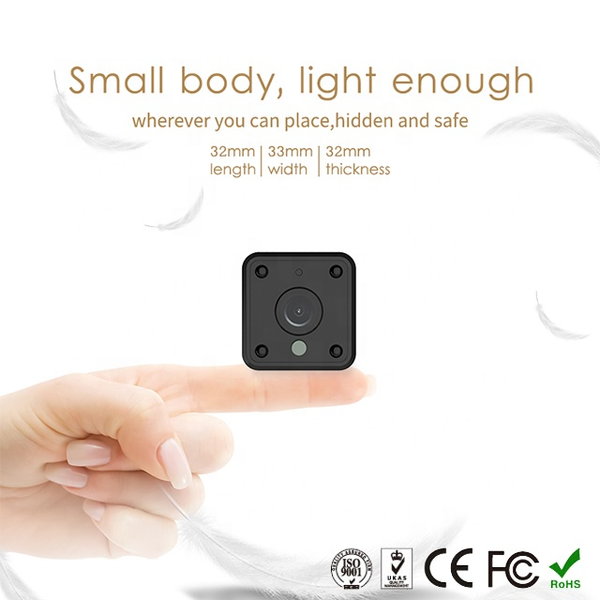 WIFI Control Mini 1080P 2.0MP Camera with Built-in backup battery