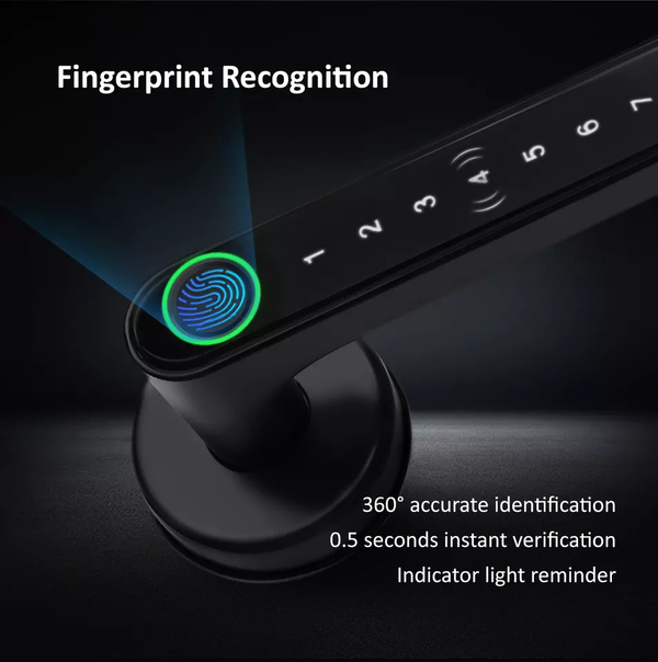 Bluetooth Digital Fingerprint IC Card Smart Door Handle Lock