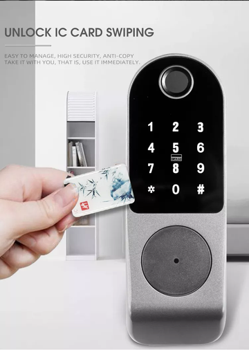 Digital Fingerprint Door Handle Lock With Remote