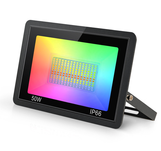 Smart Wi-Fi  IP66 Outdoor 50W RGBCW LED Floodlight