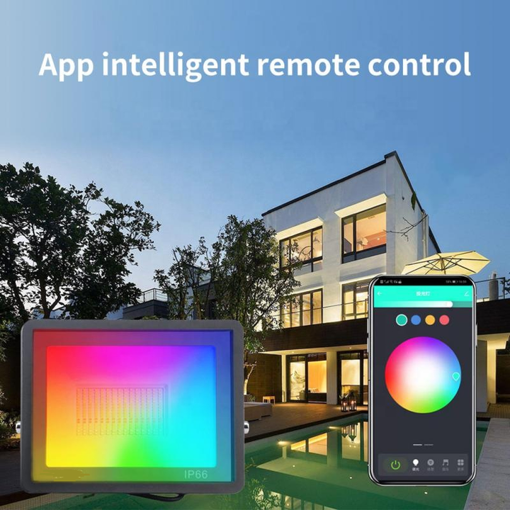Smart Wi-Fi IP66 Outdoor 30W RGBCW LED Floodlight